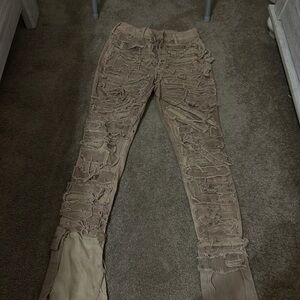 Old Navy Distressed Brown Skinny Jeans